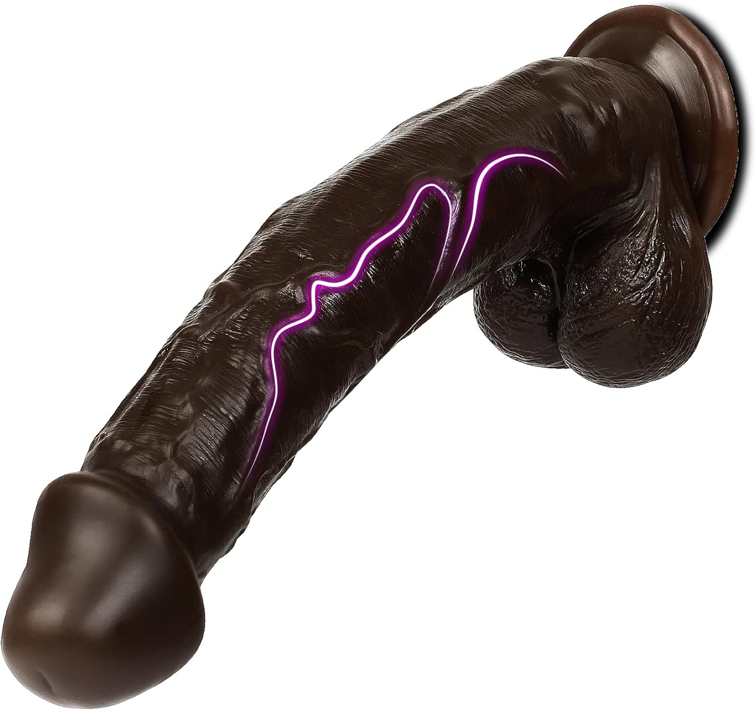 10.8 inch Realistic Dildo Adult Sex Toy,Silicone Dildo Huge Penis with Powerful Suction Cup for G-spot Vagina Anal Sitimulation,Big Black Cock Thick Anal Dildos Sex Toys for Women