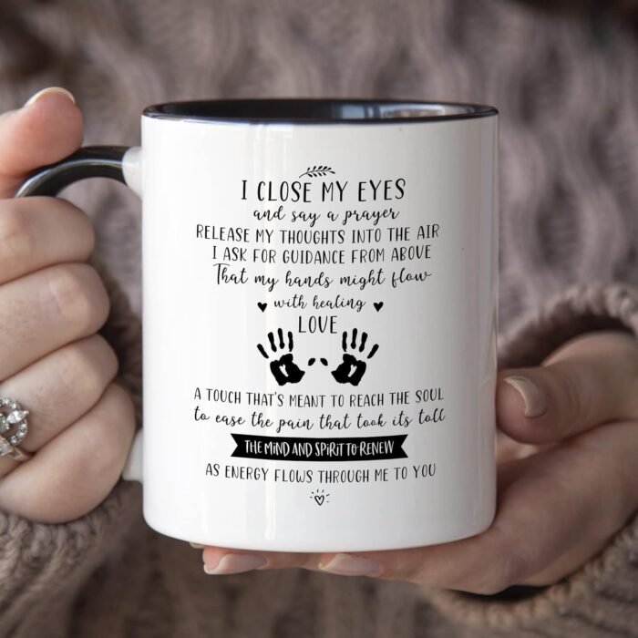 YouNique Designs Massage Therapist Coffee Mug, 11 Ounces, Masseuse Gifts, Massage Therapist Gifts For Women (Black Handle) - Image 3