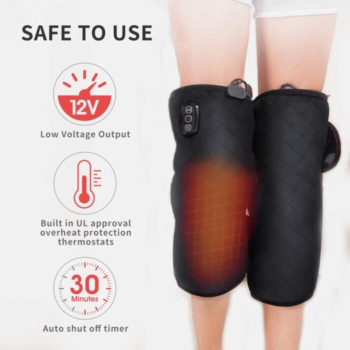 COMFIER Heated Knee Massager with Heating Pad for Knee Pain Relief,Gifts for Men Women Dad Mom,Knee Warmers Wrap, FSA or HSA Eligible,Heated Knee Pad for Men Women Seniors - Image 4