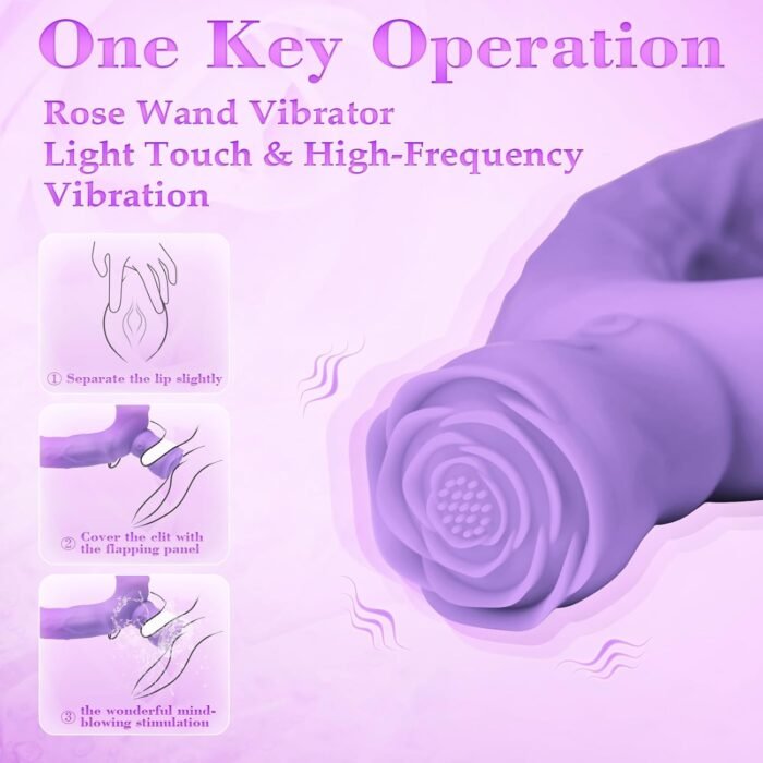 Double Dildo Lesbian Sex Toy, 15.75" Lesbian Toy Double Ended Sided Headed Dildo & Anal Dildos with 10 Vibrating Modes, Long Strapless & Strap on Dildos Rose Women Couple Gay Sex Toys - Image 5