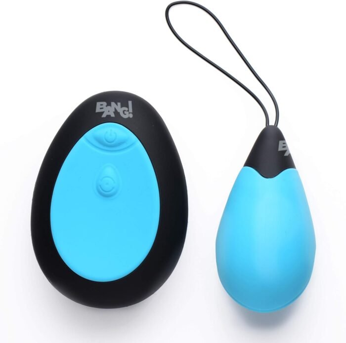 10X Silicone Vibrating Egg - Blue - Image 2