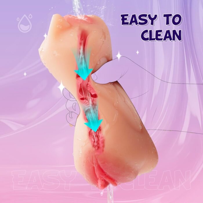 Male Masturbator 3 in 1 Pocket Pussy - Isskis Male Sex Toys 3D Realistic Textured Three Channels & Mouth for Man Masturbation, Male Stroker with Teeth and Tongue Adult Toys for Men Penis Training - Image 6