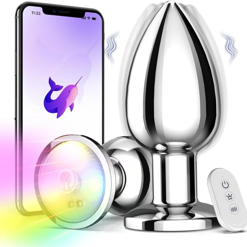 Prostate Massager Sex Toys for Men Large Butt Plug, Prostate Vibrator with App Remote Control 10 Vibrating, Prostate Toys Mens Sex Toys Prostate Massage Male Sex Toys Prostate Toy（Large Size）