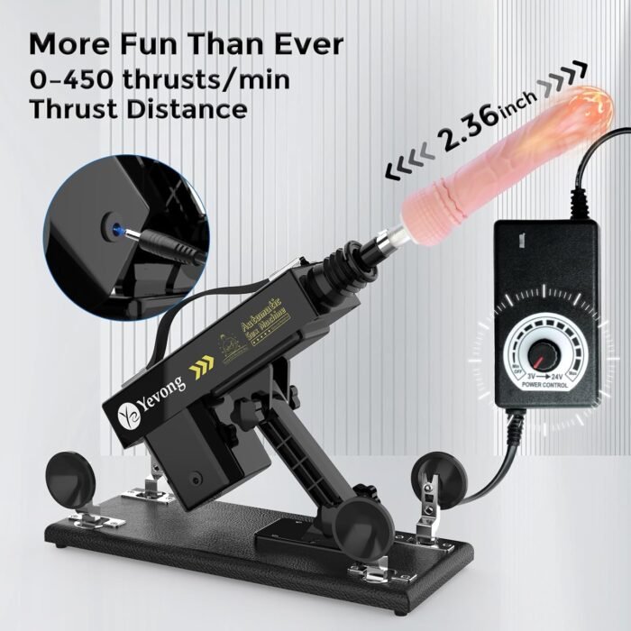 Sex Machine Fuck Machine with 3XLR Connector,Thrusting Dildo Machine with Realistic Dildo for Man,Automatic Love Machine Suction Cup with 5 Attachments Sex Toys for Women - Image 6