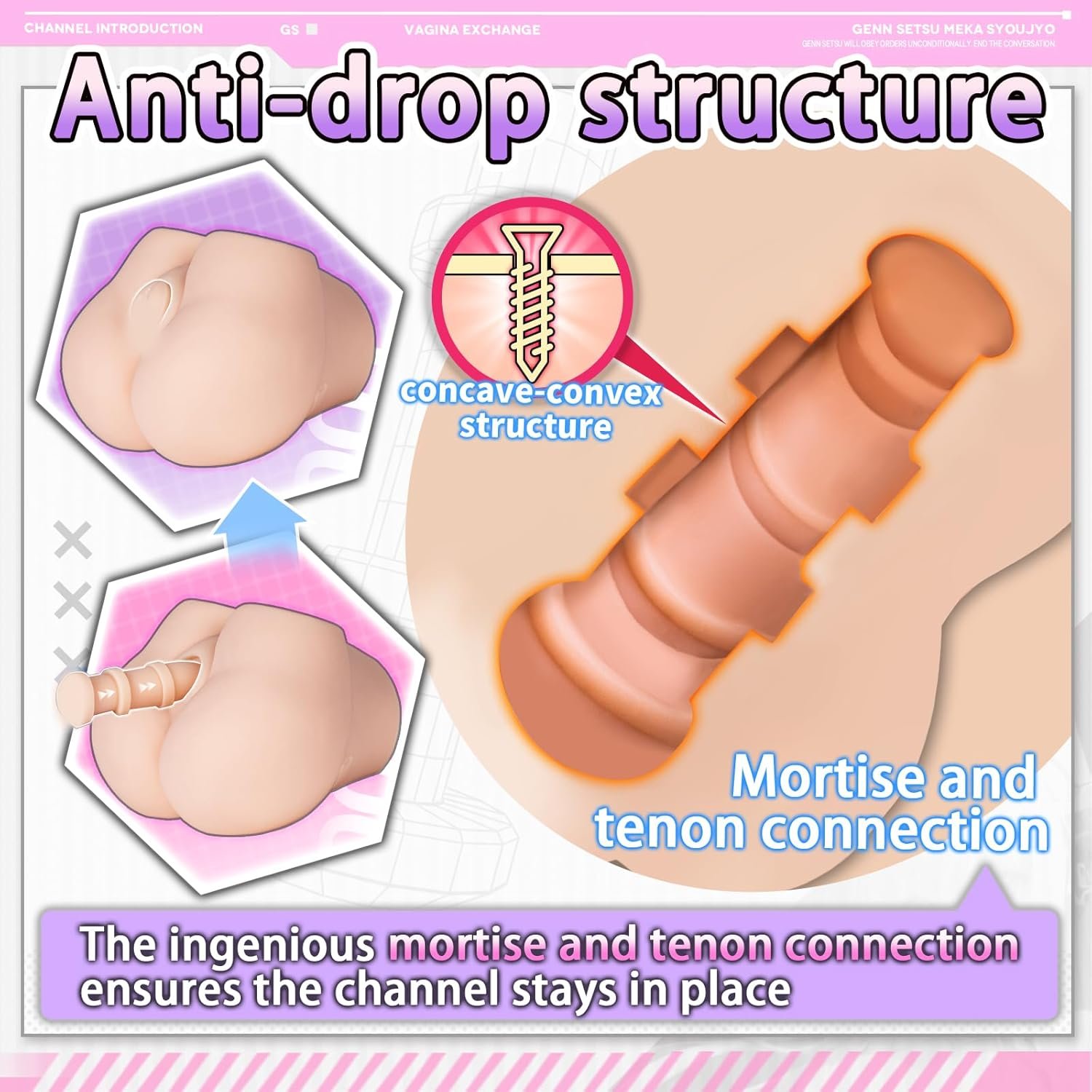 Sex Dolls for Men Male Masturbator 20.5LB Big Butt 5 Sleeve Interchangeable Channel Fusexil Ass Pocket Pussy Realistic Stroker Plump HIPS Lifelike Textured Vagina Adult Pleasure Machine Lady - Image 5