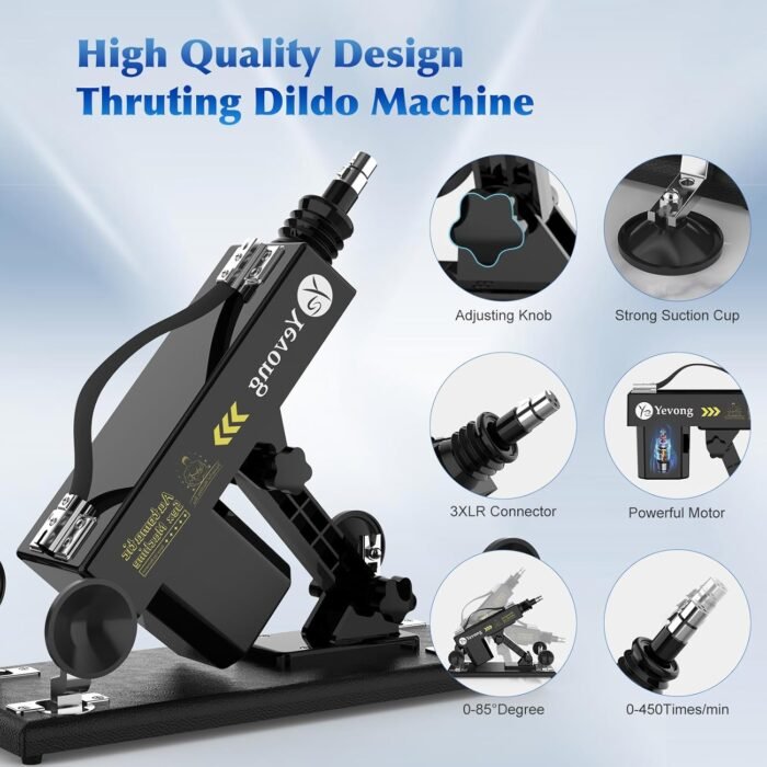 Sex Machine Thrusting Dildo Machine with Realistic Dildos, Fucking Machine for Man with 3XLR Connector,Love Machine for Women,Adult Sex Toy for Couple with 7 Accessories - Image 5