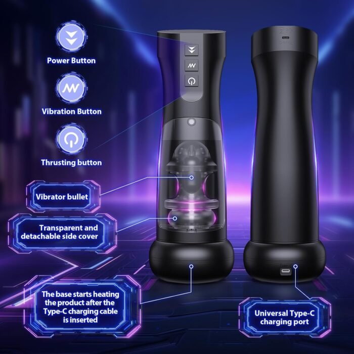Automatic Male Masturbator Mens Sex Toy - Mastusbator Pocket Pussies with 7 Thrusting & 7 Vibrating, Heated Men Vibrator Stroker Adult Toys for Men, Masterbator Penis Pump Male Sex Toys - Image 5