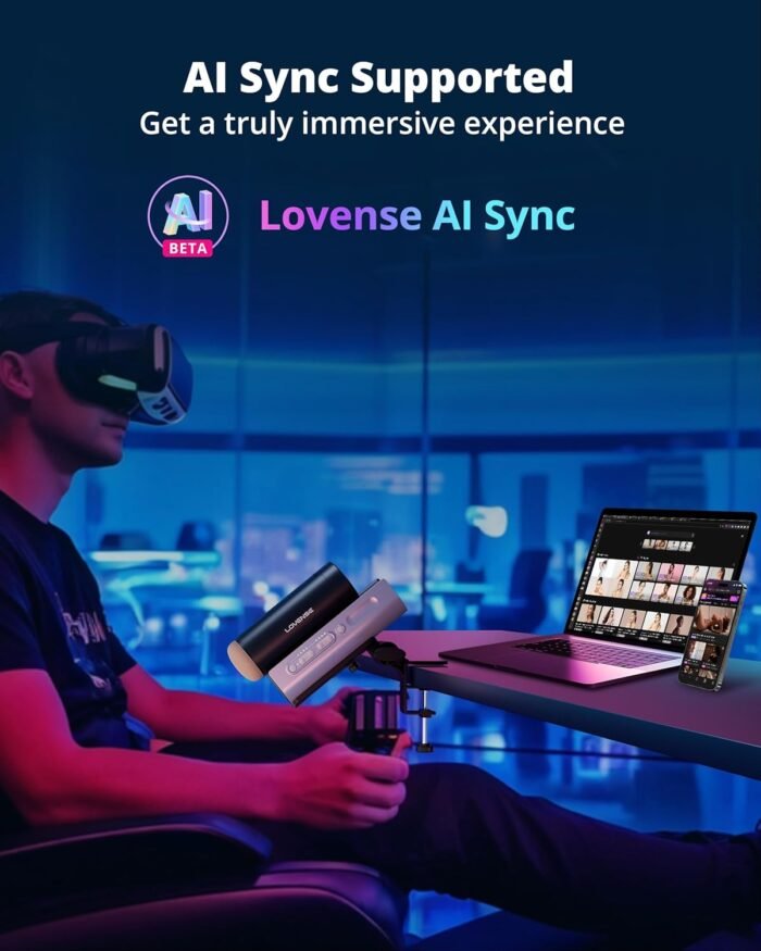 Lovense Solace Pro Automatic Male Masturbator,App Remote Control Thrusting Blowjob Machine with Immersive AI/VR Experience Adjustable Male Stroker Sex Toys for Men Pleasure - Image 3