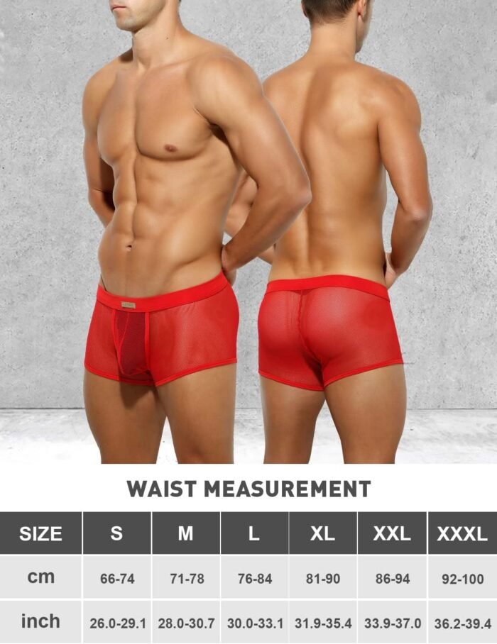 Arjen Kroos Sexy Underwear for Men Breathable Mesh Boxer Briefs Comfort Soft Trunks - Image 5