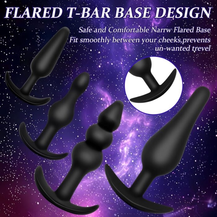 Silicone Anal Plug Set 5 PCS Training Kit Butt Plug Anus from Beginners to Advanced Player for Comfortable Long-Term Wear, Sex Toys for Couples - Image 6