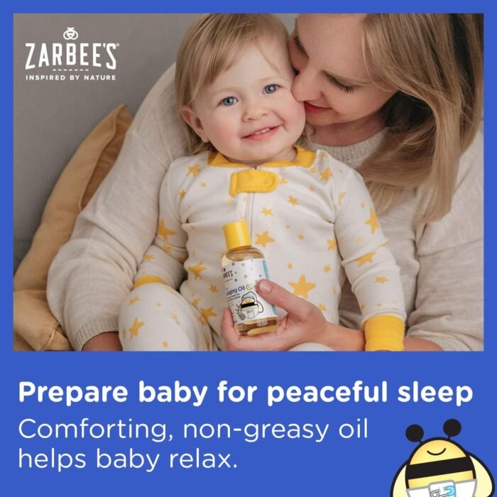 Zarbee's Baby Massage Oil, Calming and Soothing with Lavender and Chamomile to Help Sleep, 4oz Bottle - Image 4