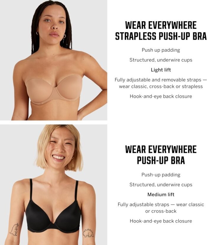 Victoria's Secret Women's Pink Wear Everywhere Push Up Bra, Bras for Women (32A-40DDD) - Image 5