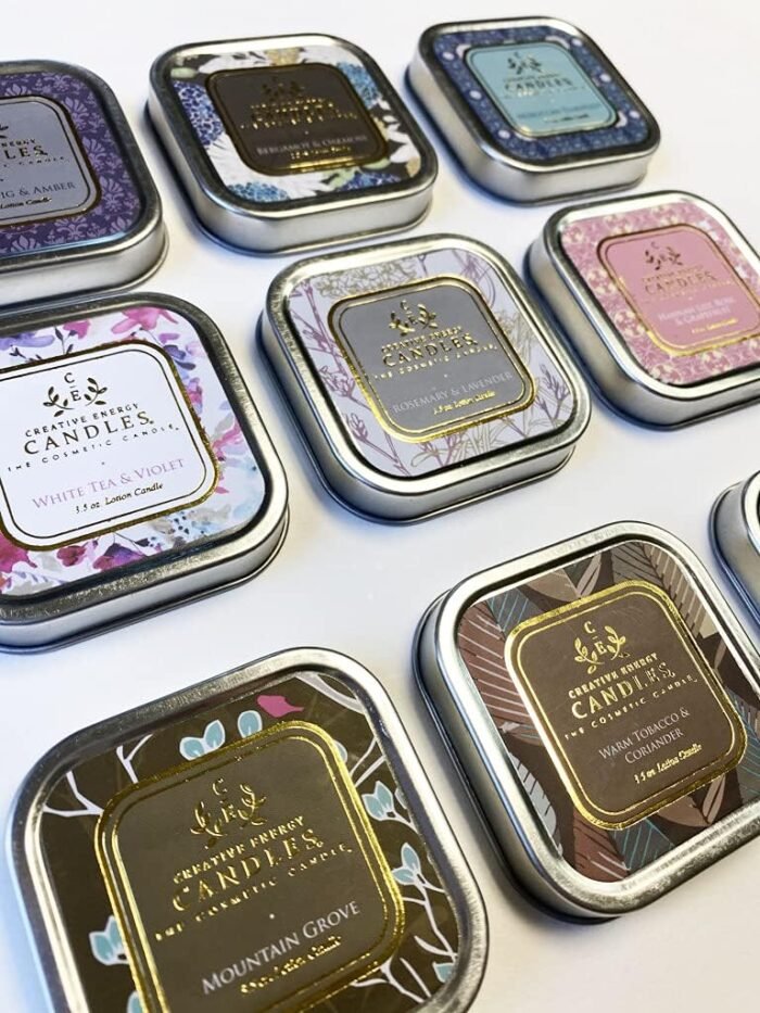 Lotion Candle Cheers Gift Set - Hand Poured Massage Candles for Self Care in Demi Sec Vintage, Champagne Reserve, Champagne & Berries, Blanc de Noirs, Essential Oil Blends