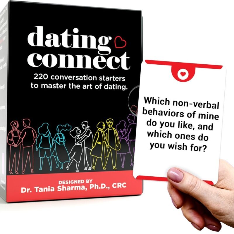 Life Sutra Dating Connect - 200 Activities & Conversation Cards - Dating Card Game for Adults - Fun Couples Game for Date Night, Romantic Couples Games for Adults - Developed by US Based Psychologist