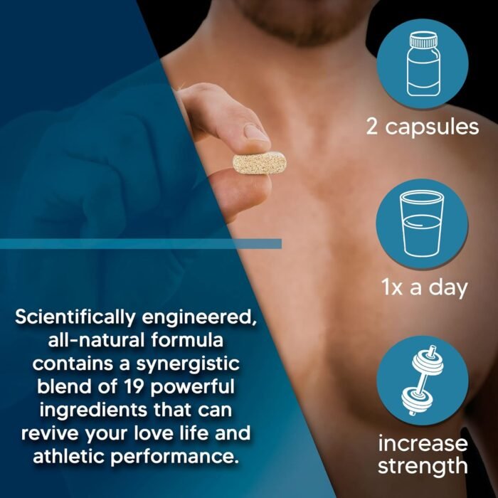 Stamina Pills for Men - Made with L Arginine & Maca - Enhance Performance & Endurance, Build Stamina Feel Stronger, 60 Capsules - Image 7