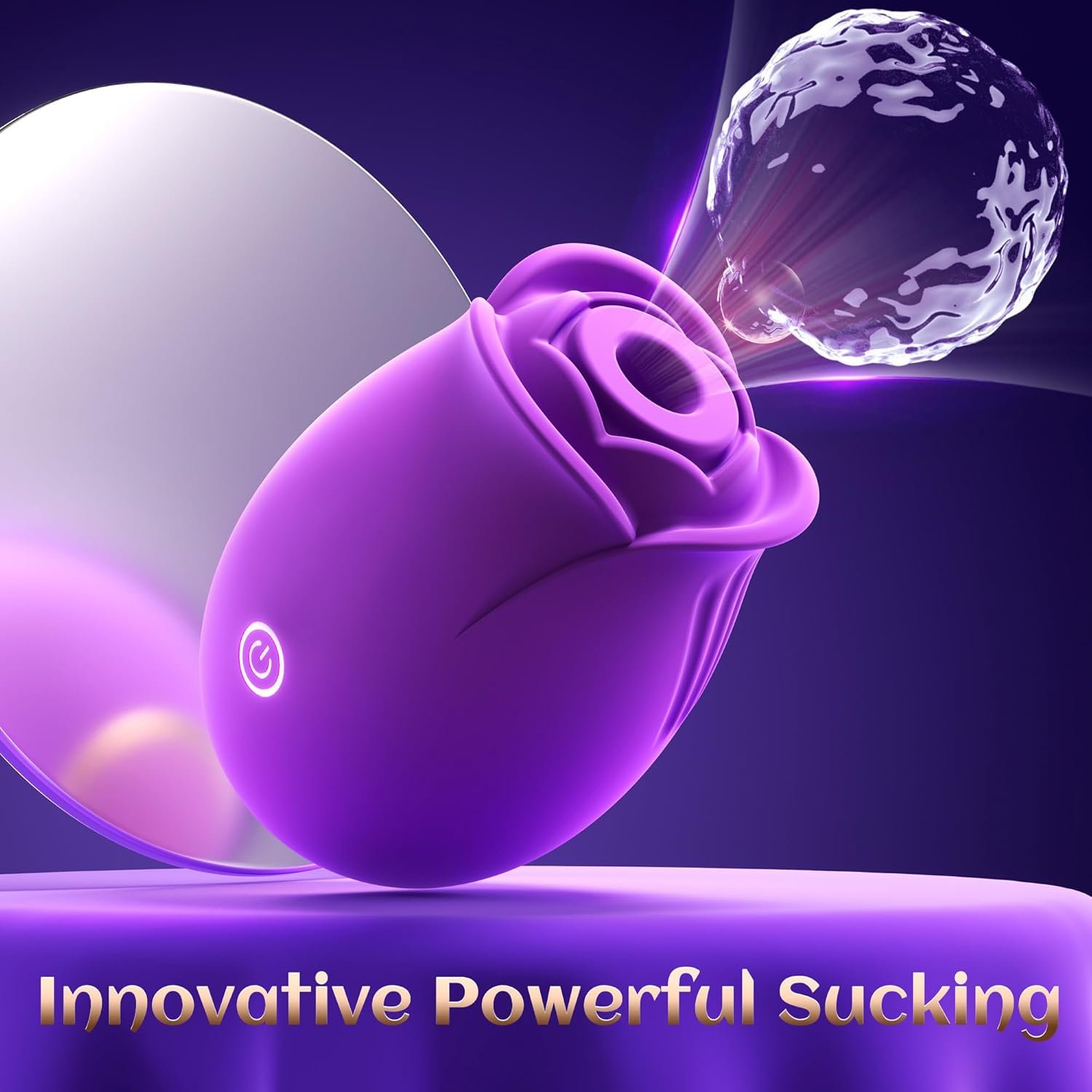 Sex Toys Rose Dildo Vibrators - Sex Toys with Sucking Vibrating for Women Clitoral Nipple Stimulator, Allovü Rose Sucker Sex Products G Spot Finger Vibrators for Woman Couples Adult Sex Games - Image 2