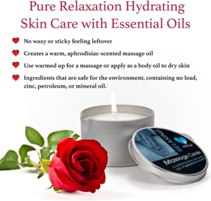 Set of Massage Oil for Sore Muscles and Massage Oil Candle for Pure Relaxation - Vegan Massage and Body Oils for Massage Therapy with Essential Oils 6.76 oz Each - Image 8