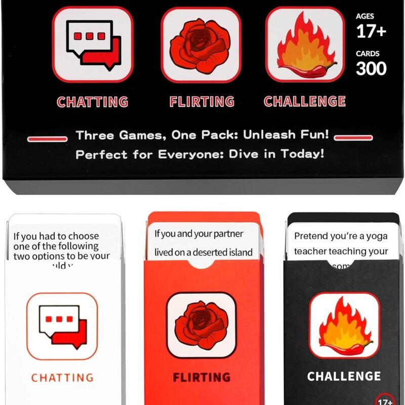 300 Fun Game Cards for Couples: Deep Gameplay from Talk to Challenges. Perfect Date Night and Valentine's Day Gift!Unique Date Night Creative Games.