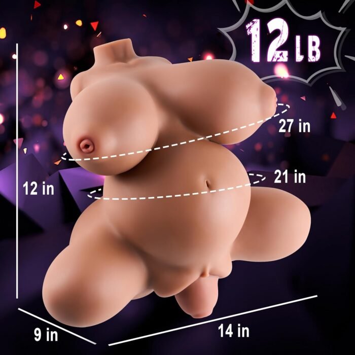 12LB Uterus Sex Dolls for Men Masturbator for Male with 4 Holes Realistic Pussy Milf Prolapse Pregnant Woman Female Torso Lifelike Adult Toys with Vaginal Anal Breast Pluggable Nipple Sex Toy - Image 3