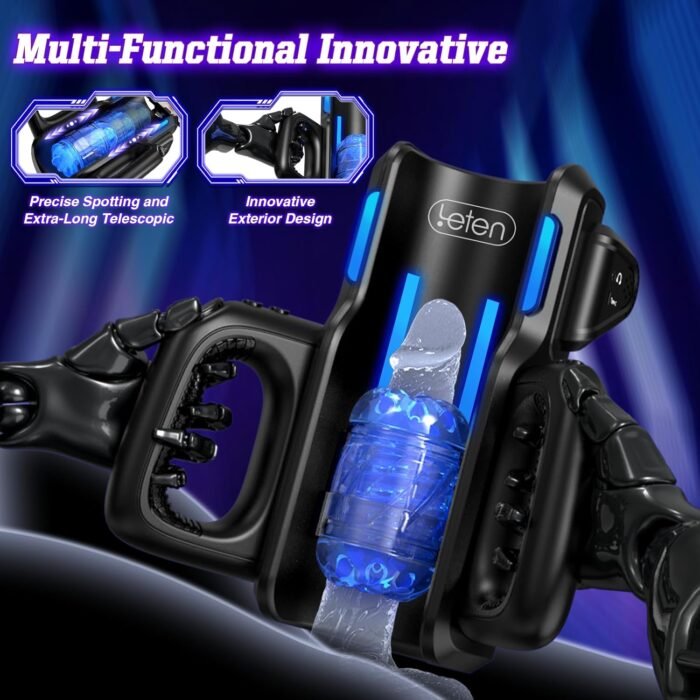 Sex Toys for Men Male Masturbator-Automatic Electric Male Sex Toys with 12times/s Thrusting, Men Sex Toys Adult Toys with Phone Holder and 2 Soft Silicone Pocket Pussy Hand Free Penis Training Stroker - Image 3