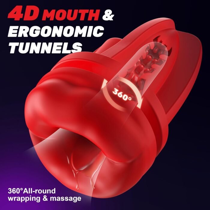 Male Masturbator Sex Toys for Men - SYDOWARDAL Penis Trainer Male Vibrator 2IN1 APP Control, Mouth-Wrapped Penis Vibrator Adult Toys with Heating Rod, LCD, Pocket Pussy Stroker Adult Sex Toys & Games - Image 8