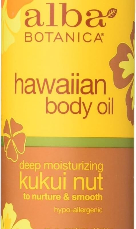 Alba Botanica Massage Oil Kukui Nut Net WT 8.5 oz