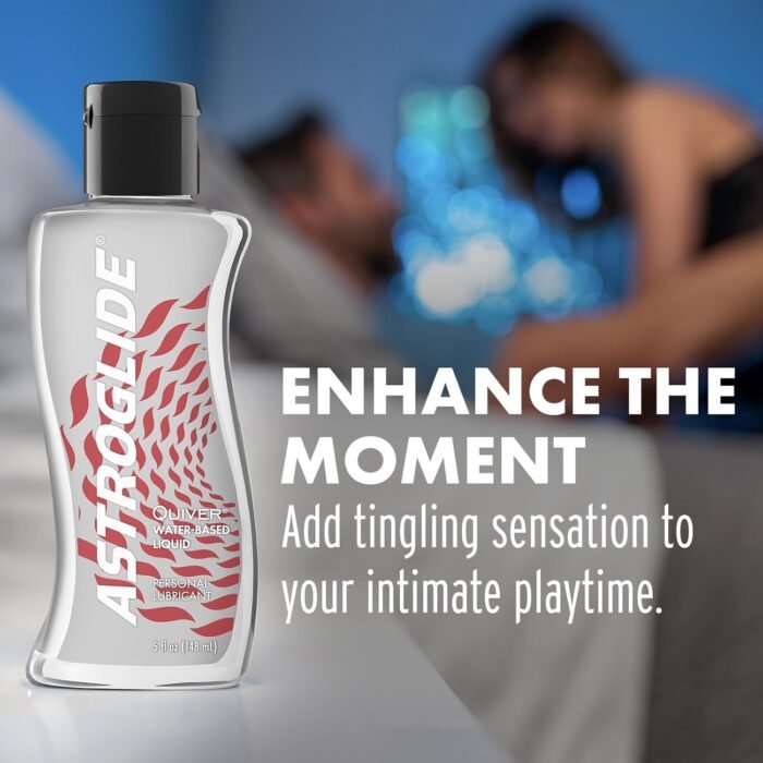 Astroglide Water Based Lube (5oz), Quiver Personal Lubricant, Arousal Sex Lube Adds Sensations for Men, Women and Couples, and Easy Clean-Up - Image 3