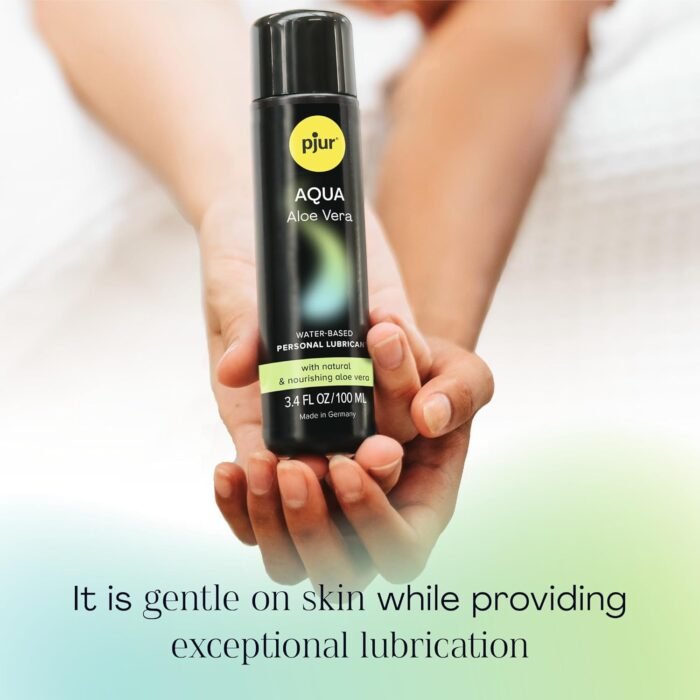 pjur Aqua Aloe Vera Water-Based Lubricant, Premium Personal Lube for Men, Women, and Couples, Toy-Safe & Long-Lasting - 100 ml - Image 5