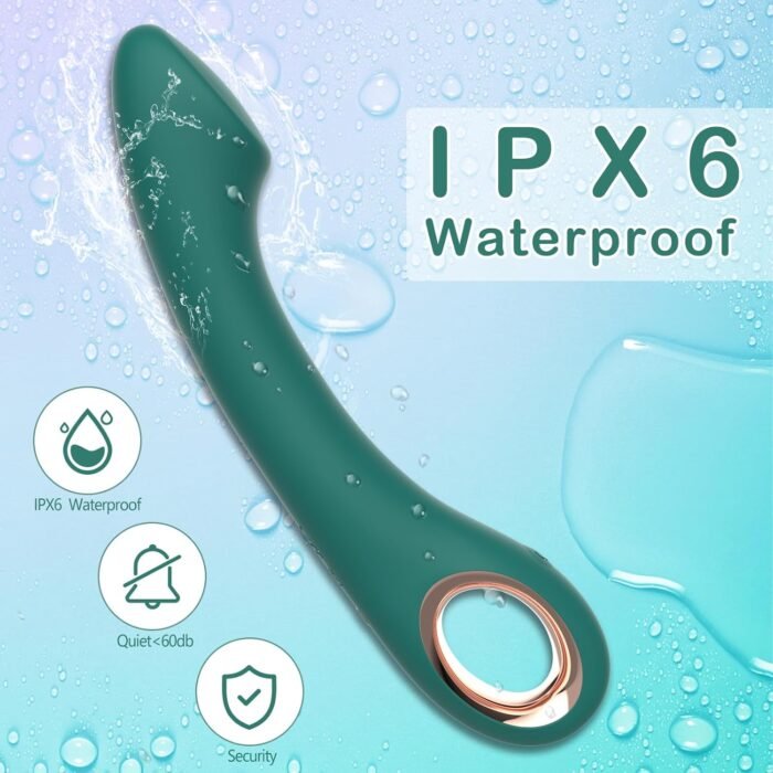 G Spot Vibrator Sex Toys - Ergonomics Curved Clitoral G Spot Anal Stimulator Dildo, Adult Toys with 10 Powerful Vibrating Modes, Soft Silicone Adult Sex Toy for Women Couple (Green) - Image 6