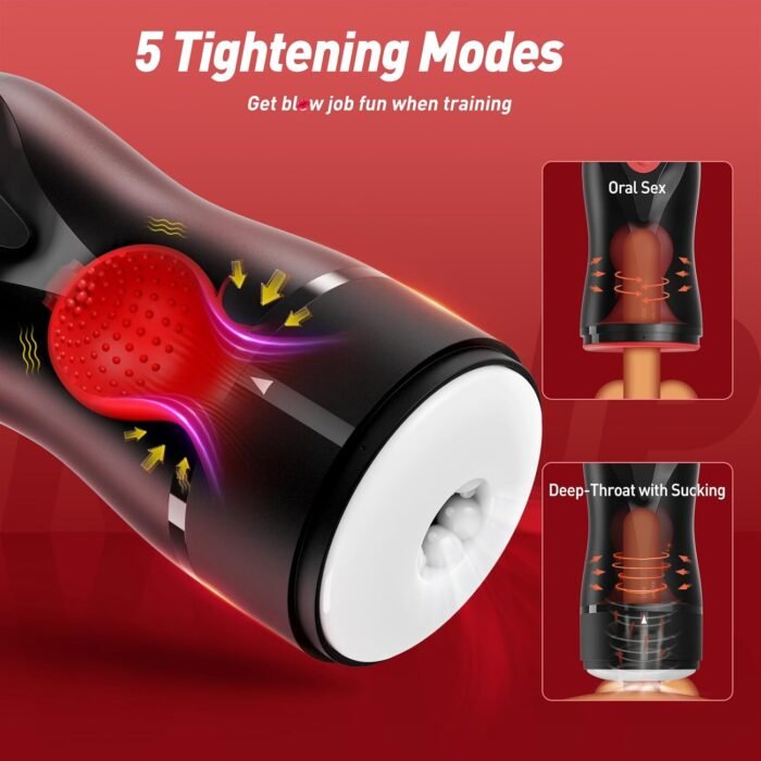 Tracy's Dog Male Masturbator Penis Pump - Male Sex Toys for Men with 3 Swirling 5 Tightening 10 Vibration Modes Sucking Penis Training Vibrator Glans Trainer Adult Toys Mens Sex Toys Enlargers - Image 6