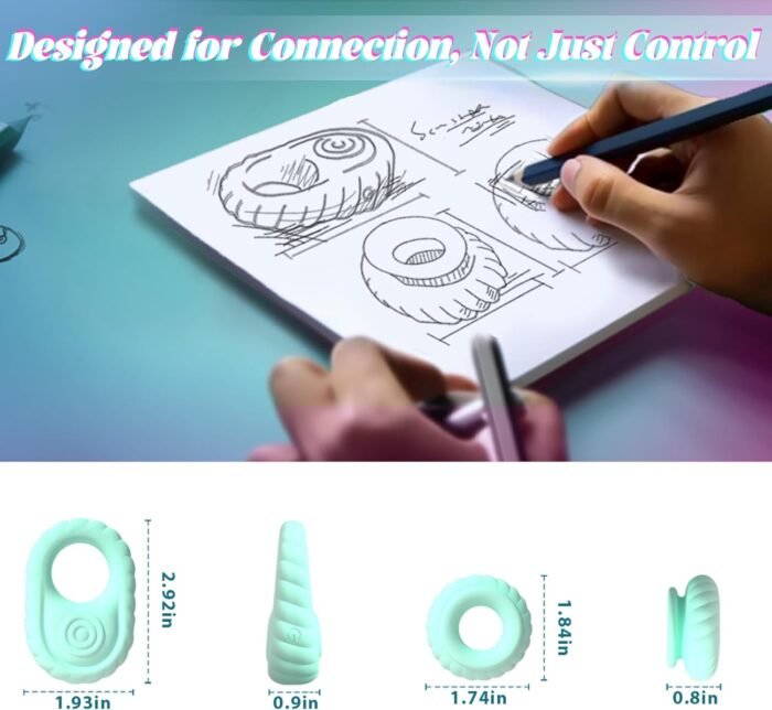 Vibrating Cock Ring with Penetration Buffer Rings Set, Depth-Limiting Liquid Silicone Soft Penis Ring Vibrator with Clitoral Stimulator, Couples Adult Sex Toys for Men Women, MHYNNR Male Sex Toy Game - Image 7
