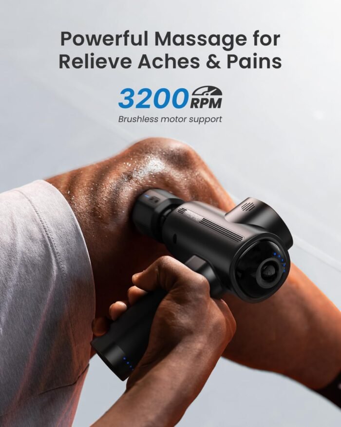 RENPHO Thermacool Massage Gun Deep Tissue with Heat and Cold Head, Fathers Day Dad Gifts, FSA HSA Eligible, Handheld Muscle Massager with Carry Case, Body Masajeador for Men Women Athletes, Active - Image 5