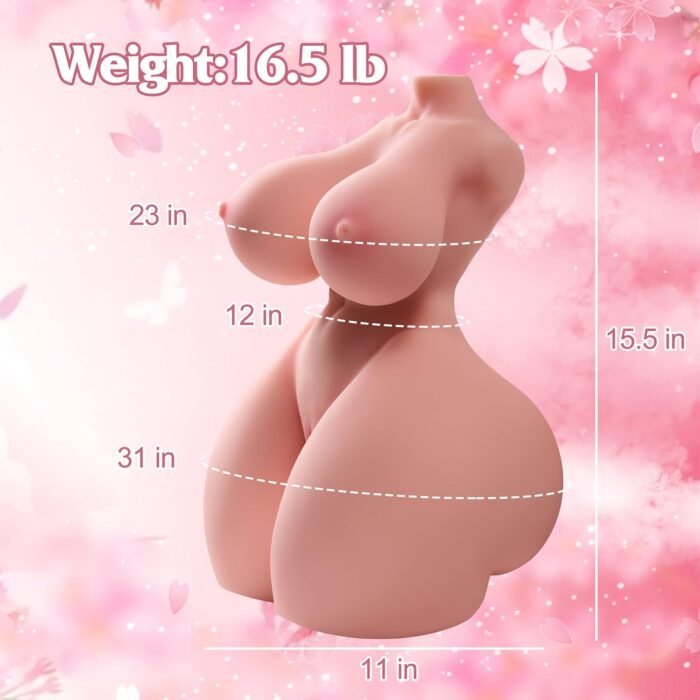 16.5LB Torso Sex Doll Ass Sex Toy Torso,Male Masturbator Sex Toys 3 in 1 Adult Toys for Men Big Ass Sex Doll - Image 3