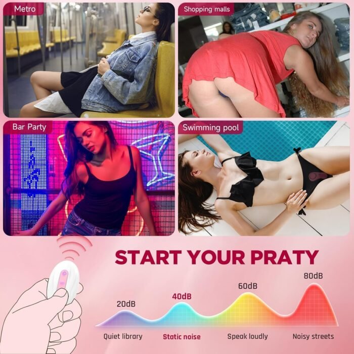 Remote Control Vibrator for Mini Panties with Magnetic Clip, Adult Sex Toys for Women with 7 Vibration Modes, Waterproof Wearable Panty Vibrator for Couples, Female Mini Clitoral Vibrator - Image 4