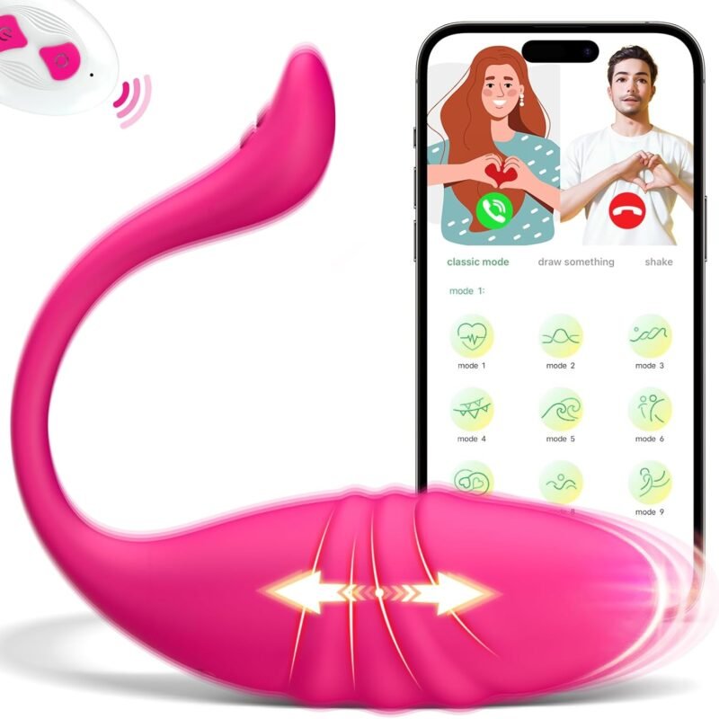 Sex Toys Thrusting Dildo Vibrator - Remote Control G Spot Vibrator Adult Toys, Wearable Panty Couple Vibrator with APP Control & 9 Thrusting & Vibrating Modes, Adult Sex Toys & Games for Women Couples