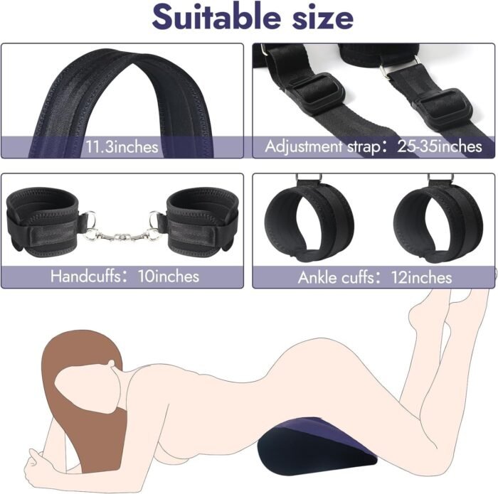 Sex Pillows Sex Furniture Sleek Design Kit for Adult Couples Sex Leg Cuff Toys Thigh Sling Sex Things for Couples Kinky Play Hand Leg Cuffs Strap Sex Dice Set Sweatshirt KL02S