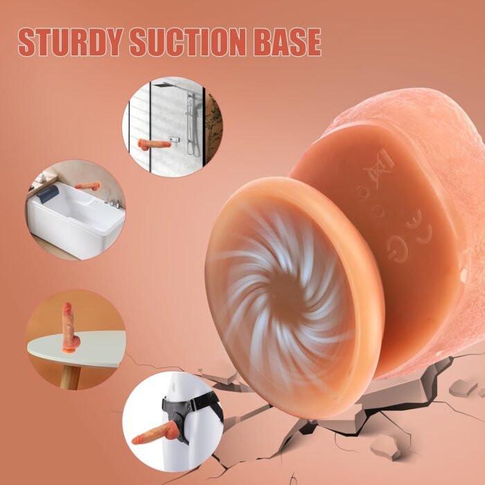 Thrusting Dildo Vibrator Women Sex Toy 8.7 Inch Thick Dildo for G Spot Stimulation, 3 in 1 Realistic Silicone Dildo with 3 Thrusting & 9 Vibrating Modes Remote Control Adult Toy USB Rechargeable - Image 6