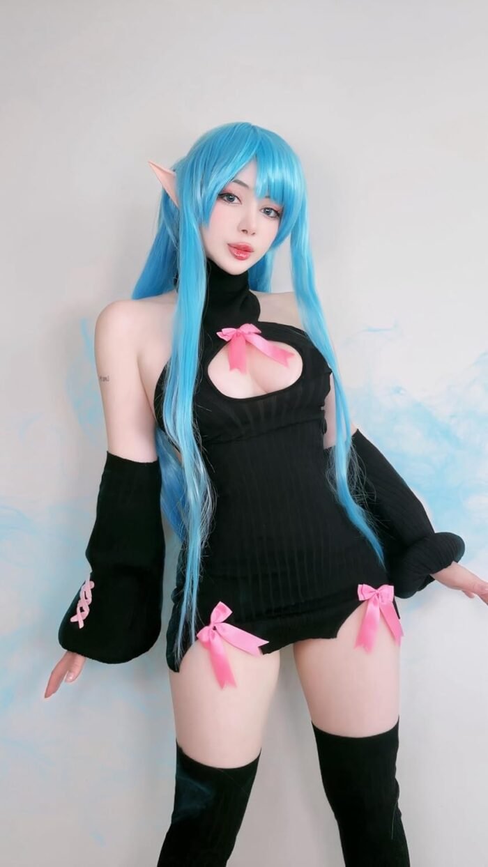 KORURACLUB Bow Sweater Costume（3-PIECE SET） premium sweater cosplay lingerie Bow Sweater succubus lingerie - Image 7