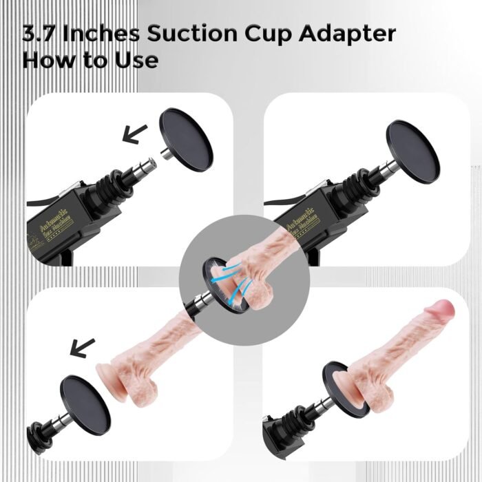 Sex Machine Fuck Machine with 3XLR Connector,Thrusting Dildo Machine with Realistic Dildo for Man,Automatic Love Machine Suction Cup with 5 Attachments Sex Toys for Women - Image 5
