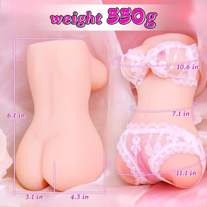3 in 1 Pocket Pussies Male Masturbator Sex Toys for Men, Collahelper Realistic Mini Male Sex Dolls Stroker with Tight Vagina Ass Boobs,3D Lifelike Soft Textured Blowjob Adult Toys for Man Masturbation - Image 3