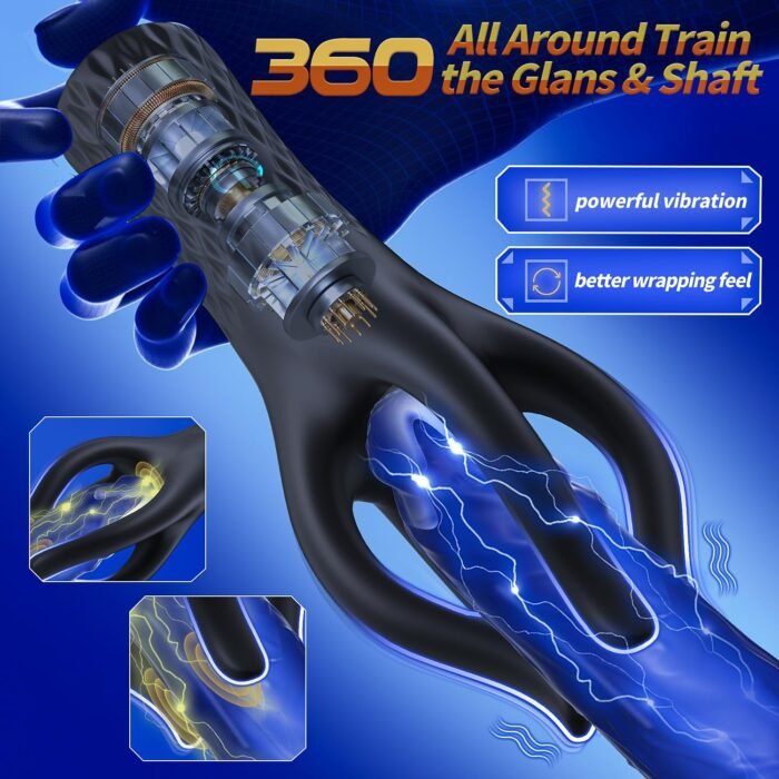 Male Sex Toys Penis Vibrator for Glans Prolong Endurance,360 Wrapping Tentacle Male Masturbator Stroker with 10 Vibrating Modes for Penis Clit Nipple Stimulation,Adult Sex Toy for Men Women Couples - Image 2