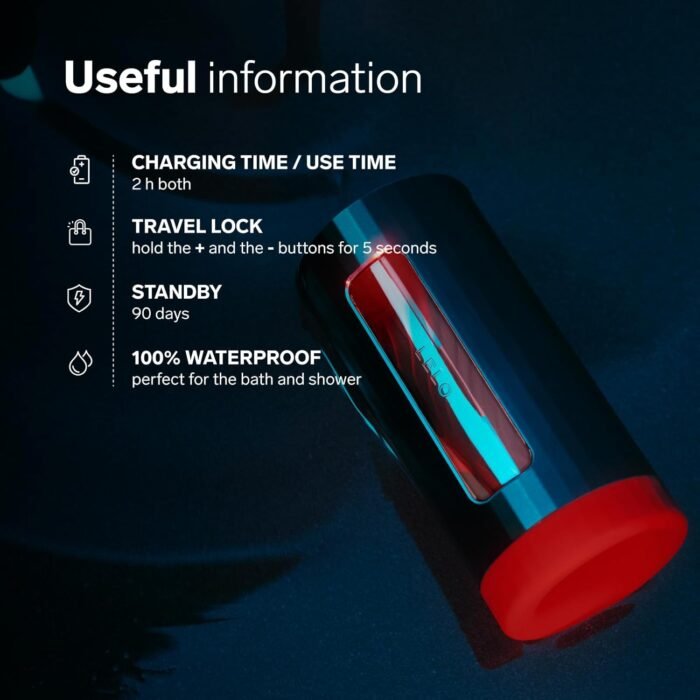 LELO F1S V3 Pleasure Console with App, Adult Sex Toys for Men, Automatic Male Sex Toy with 8 Settings and an AI, Male Masturbator, Penis Vibrator, Red - Image 5