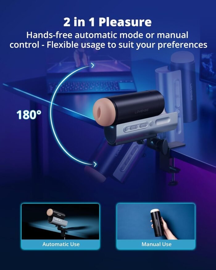 Lovense Solace Pro Automatic Male Masturbator,App Remote Control Thrusting Blowjob Machine with Immersive AI/VR Experience Adjustable Male Stroker Sex Toys for Men Pleasure - Image 6