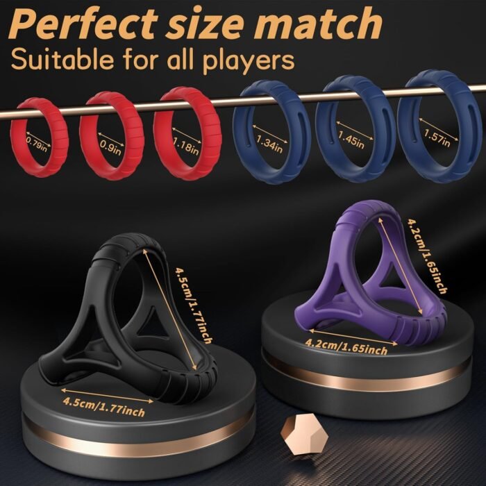 Silicone Penis Rings Set Sex Toys for Men，8 Different Sizes Cock Rings for Erection Enhancing, Long Lasting Stronger Men Sex Toy, Strechy Adult Sex Toys for Couples - Image 6