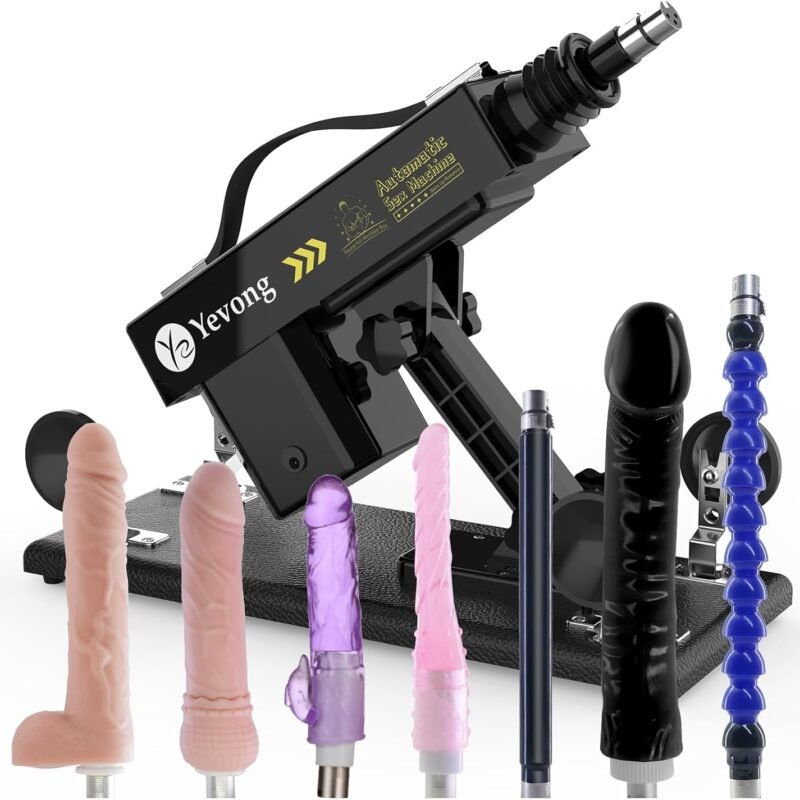 Sex Machine Thrusting Dildo Machine with Realistic Dildos, Fucking Machine for Man with 3XLR Connector,Love Machine for Women,Adult Sex Toy for Couple with 7 Accessories