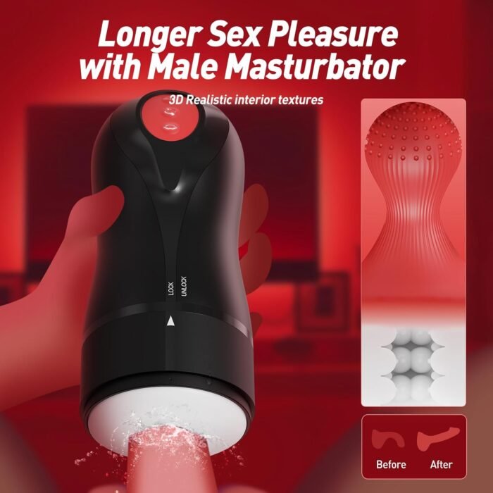 Tracy's Dog Male Masturbator Penis Pump - Male Sex Toys for Men with 3 Swirling 5 Tightening 10 Vibration Modes Sucking Penis Training Vibrator Glans Trainer Adult Toys Mens Sex Toys Enlargers - Image 5