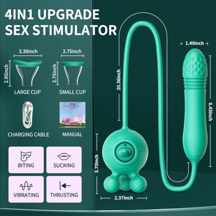 Adult Vibrator Sex Toy Dildo Massager Wand Women Nipple Licker Clitoral Up and Down Stimulation G Spot Vibrator Female Sex Game Devices with 3 Sucking & 7 Licking & 10 Vibrating & 3 Thrusting Dildo - Image 8