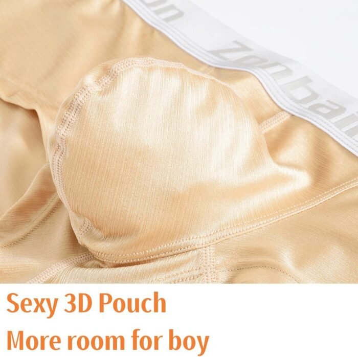 ZONBAILON Mens Sexy Bulge Enhancing Pouch Underwear Boxer Briefs Pack Short Leg Ball Pouch Tagless Silk Trunk - Image 6