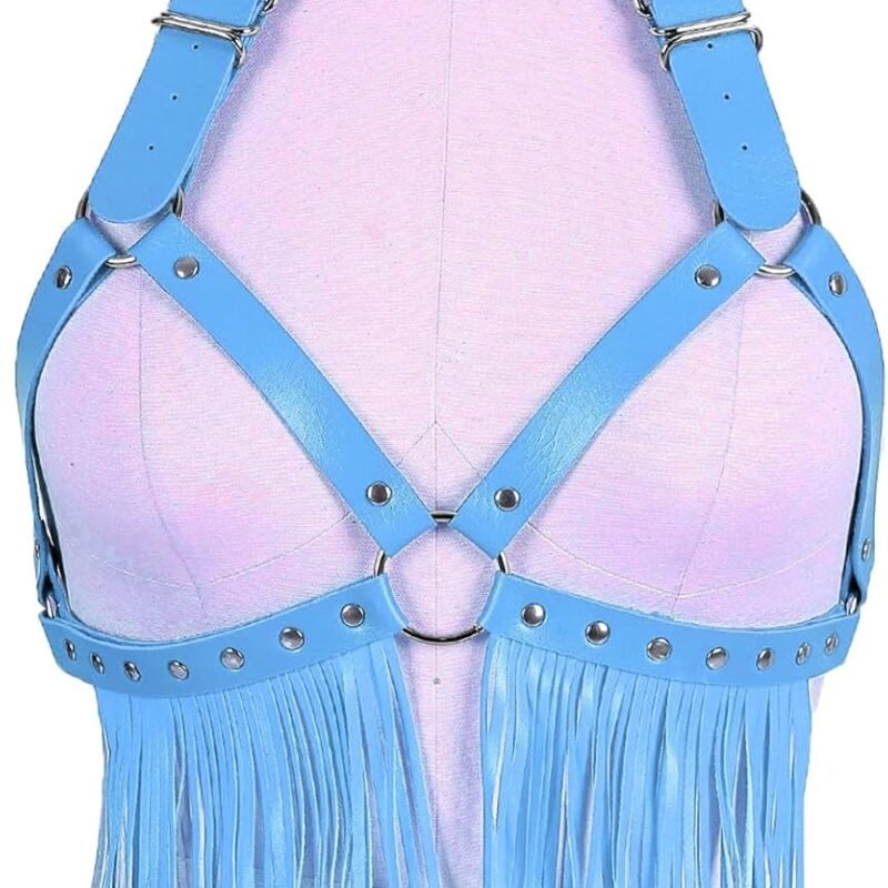 SM Bondage Restraints Bra Belt Sex Toys for Women Couples Beginners light blue