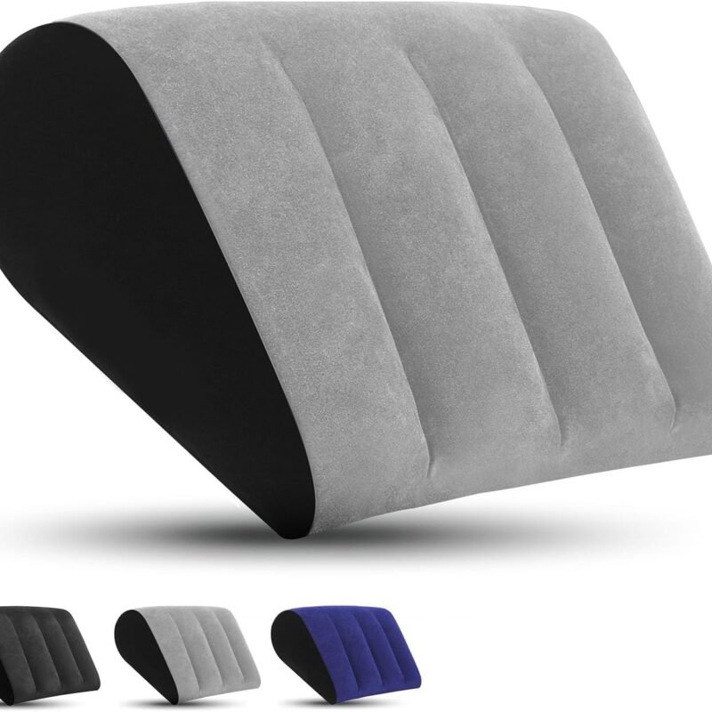 Inflatable Sex Position Pillow-Cushion Sex Pillow for Couples Fun Ideal for Enhancing Intimacy Bed Pillow-Ramp Lumbar Support Cushion Triangle Leg Pillow Sex Toys (Grey)